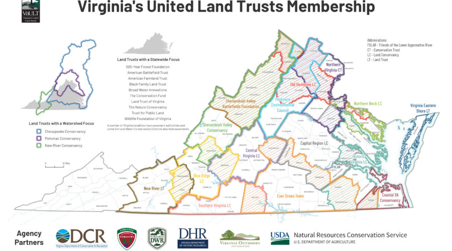 VaULT Land Trust Member Map